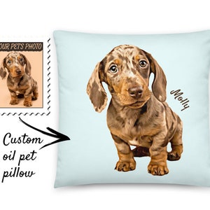 Personalized Dog Pillow from photo, Custom Dog Pillow, Pet Loss Gift, Dog Lover Gift, Pet Sympathy, horse gift, fathers day gift for her