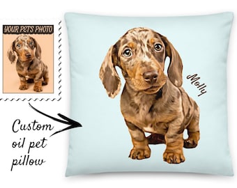 Personalized Dog Pillow from photo, Custom Dog Pillow, Pet Loss Gift, Dog Lover Gift, Pet Sympathy, horse gift, fathers day gift for her