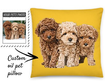 Custom dog pillow, dog memorial, pet lover gift, dog owner gift, mothers day gift, cat loss gift, college student gift,  photo pet pillow