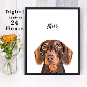 Custom Pet Portrait Digital Download, Pet Memorial, Dog Portrait, Pet Gift, Cat Portrait, Pet Illustration, Custom Dog Portrait, Dog Art