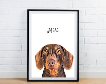 Custom Pet Portrait Digital Download, Pet Memorial, Dog Portrait, Pet Gift, Cat Portrait, Pet Illustration, Custom Dog Portrait, Dog Art