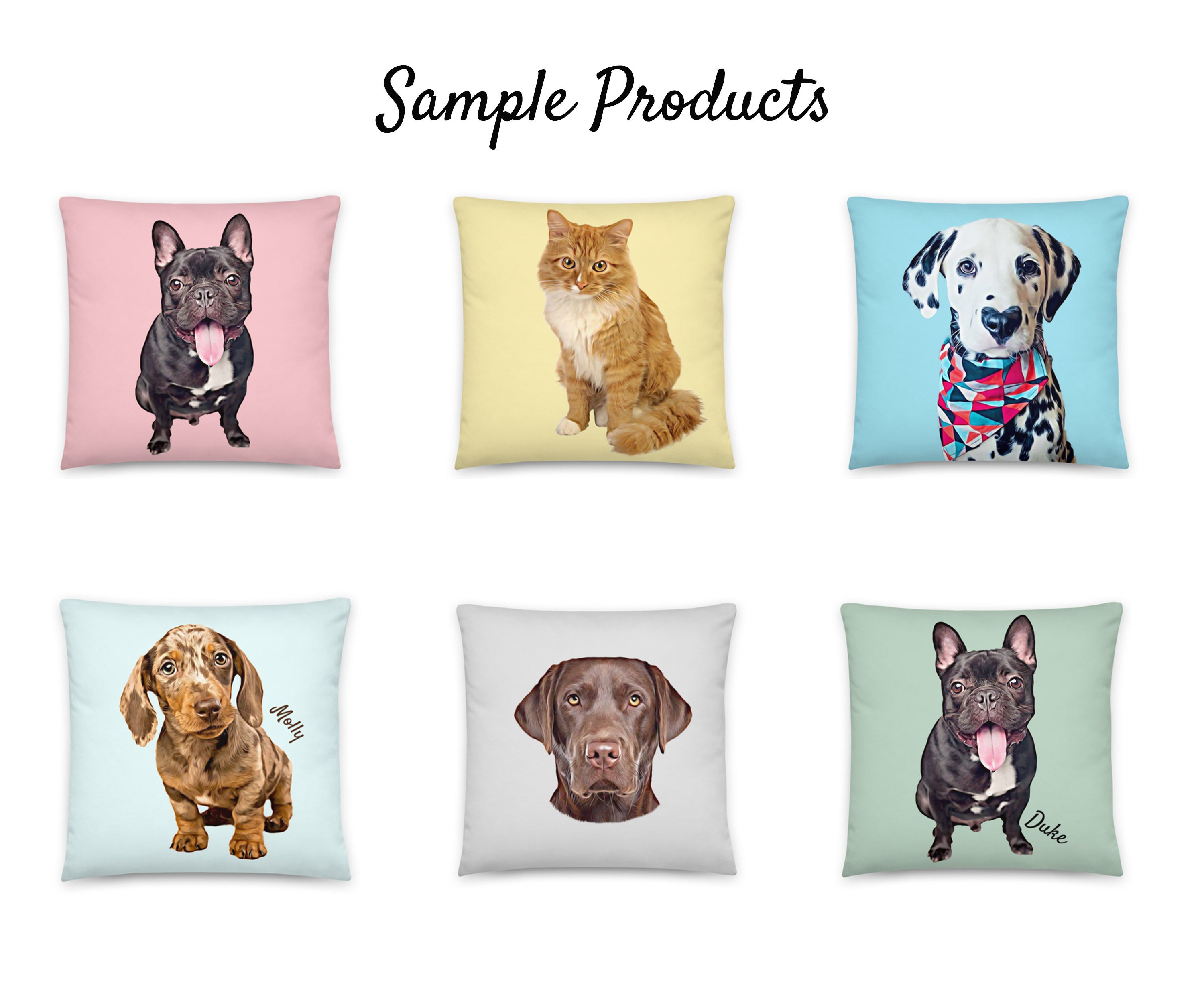 Personalized Dog Pillow from photo Custom Dog Pillow Pet Etsy
