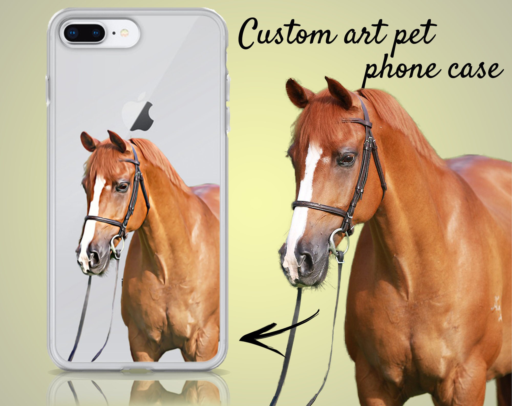 Horse Playing Art Painting Custom Phone Case Cover For iPhone