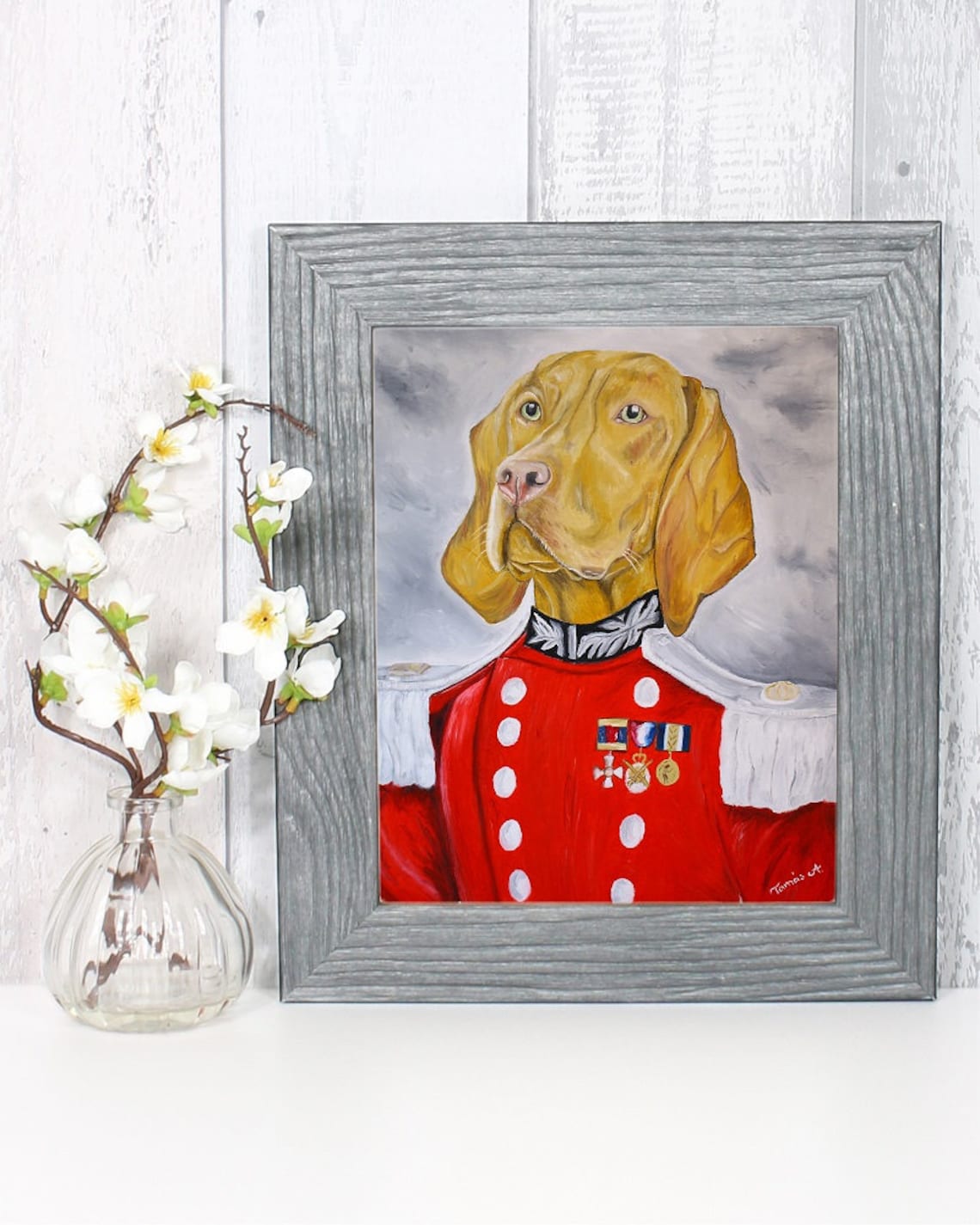 Royal Pet Funny Pet Portrait Painting on Canvas Dog Etsy UK