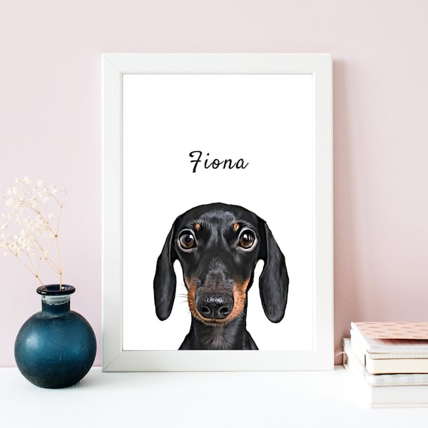Custom Pet Portrait Digital File | Pet Portrait Illustration | Digital Pet Portrait | Printable Art | Custom Pet Design | Personalized Dog