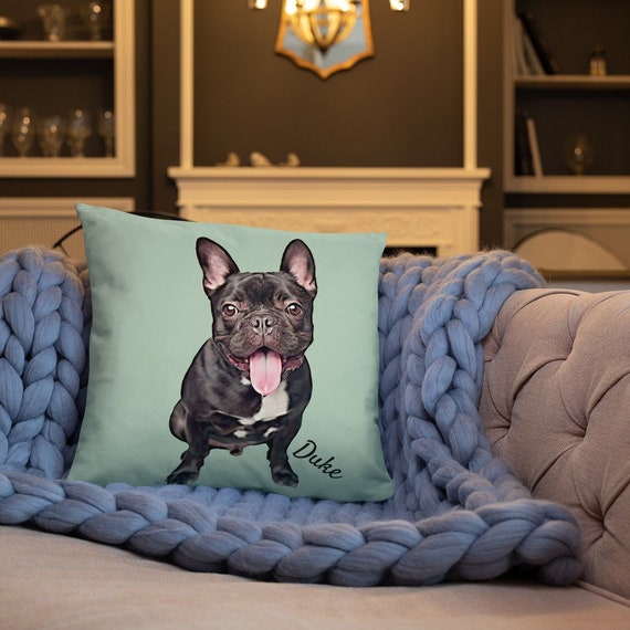 Custom pet pillow, personalized dog pillow, custom cat pillow, pet illustration, christmas gift, custom pet portrait, custom pillow case