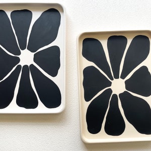 Catch All Tray, jewelry tray for vanity, modern flower design, trinket tray for desk organization