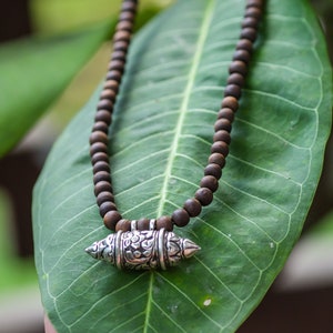 Tulasi Kanthimala With amazing Silver Narasimhadev Kavacha Handmade tulsi, necklace - hare krishna kanthi mala, jay Sri Tulasi Mala