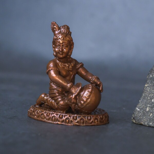 Pure Copper Handmade Gopal Statue | Ram Parivar Murti for Home Temple Blessing ,Home Temple,