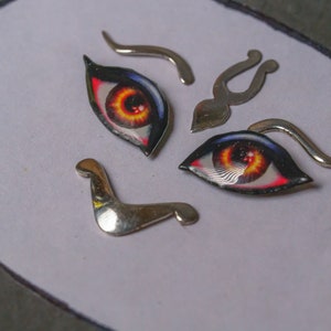 Silver Set for Deities (Govardhan or Shaligram) eyes, Eyebrows, Tilak and Mouth.
