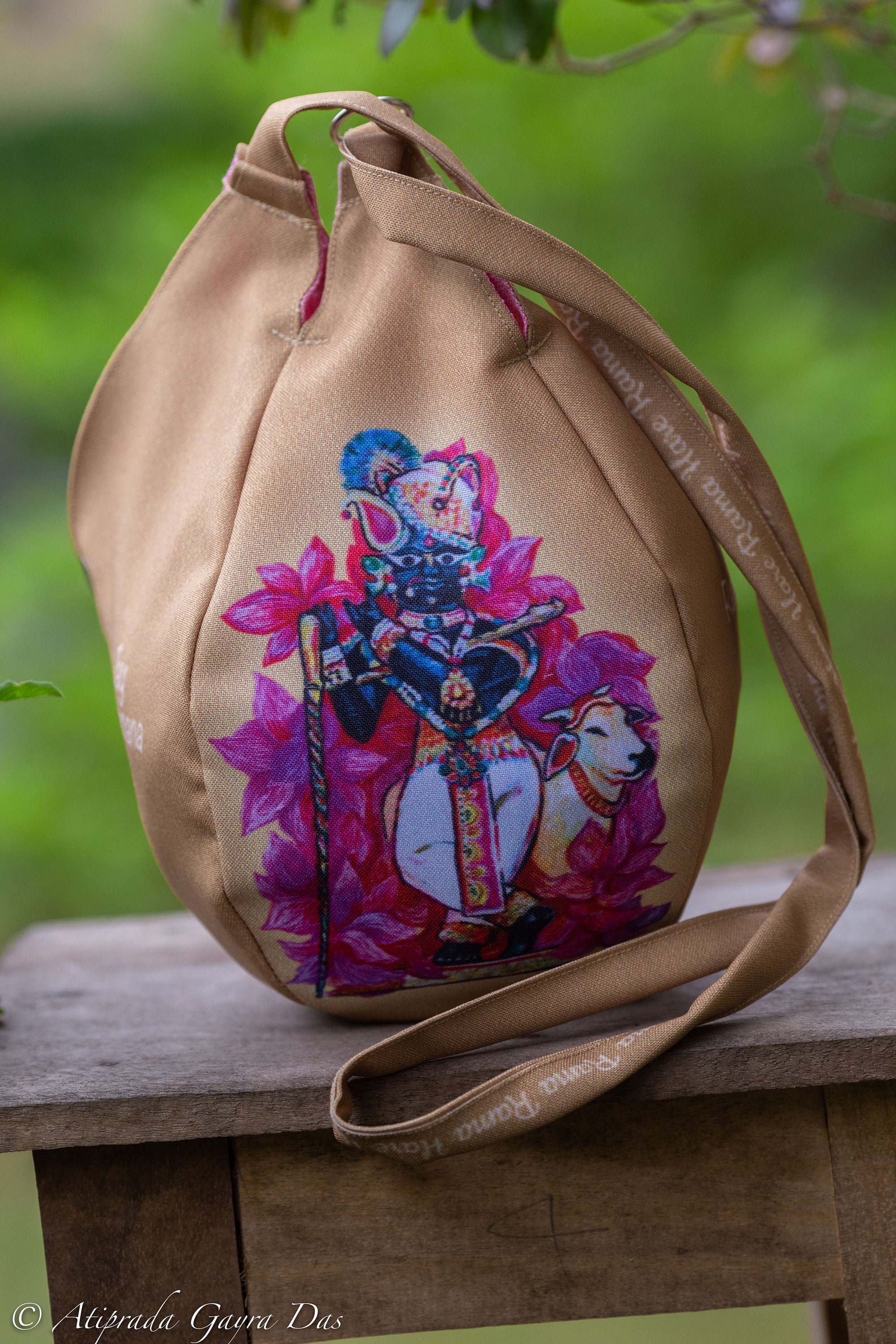 Radha Raman With Cow Japa Bag/krishna Bag/ Beads Bag/ Etsy Australia