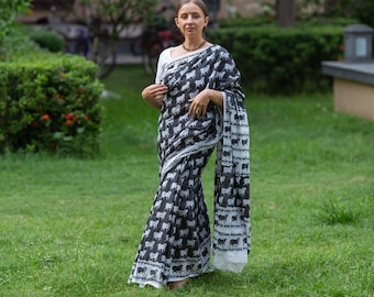 Krishnachura Cotton Stripe Saree