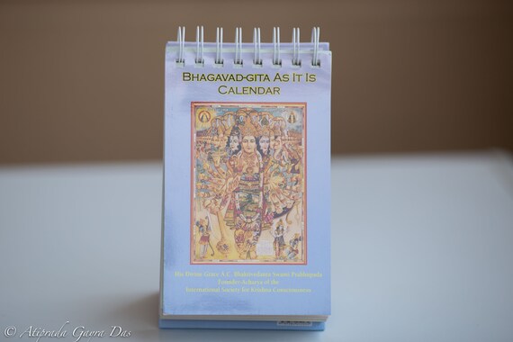 Bhagavad Gita as It is Calendar ,krishna Calendar,spiritual Calendar,  Shloka Calendar - Etsy Sweden
