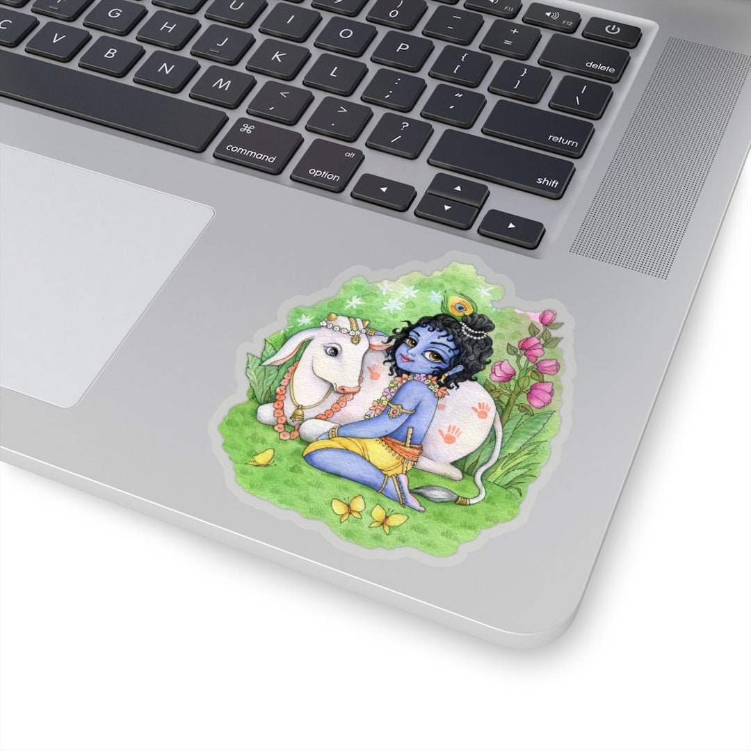 Hare Krishna Mantra metal sticker