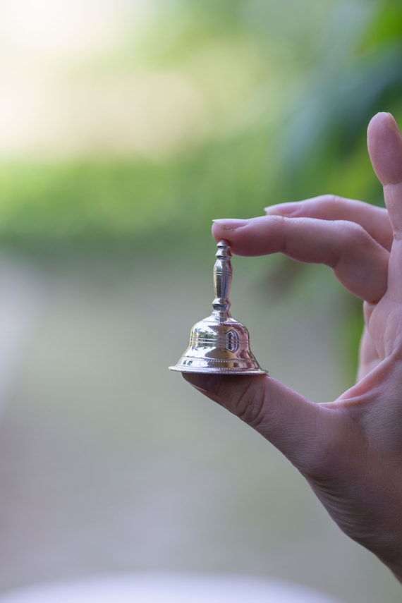 Altar Silver Hand Bell 4.5 Cm krishna Bell Hare Krishna Etsy