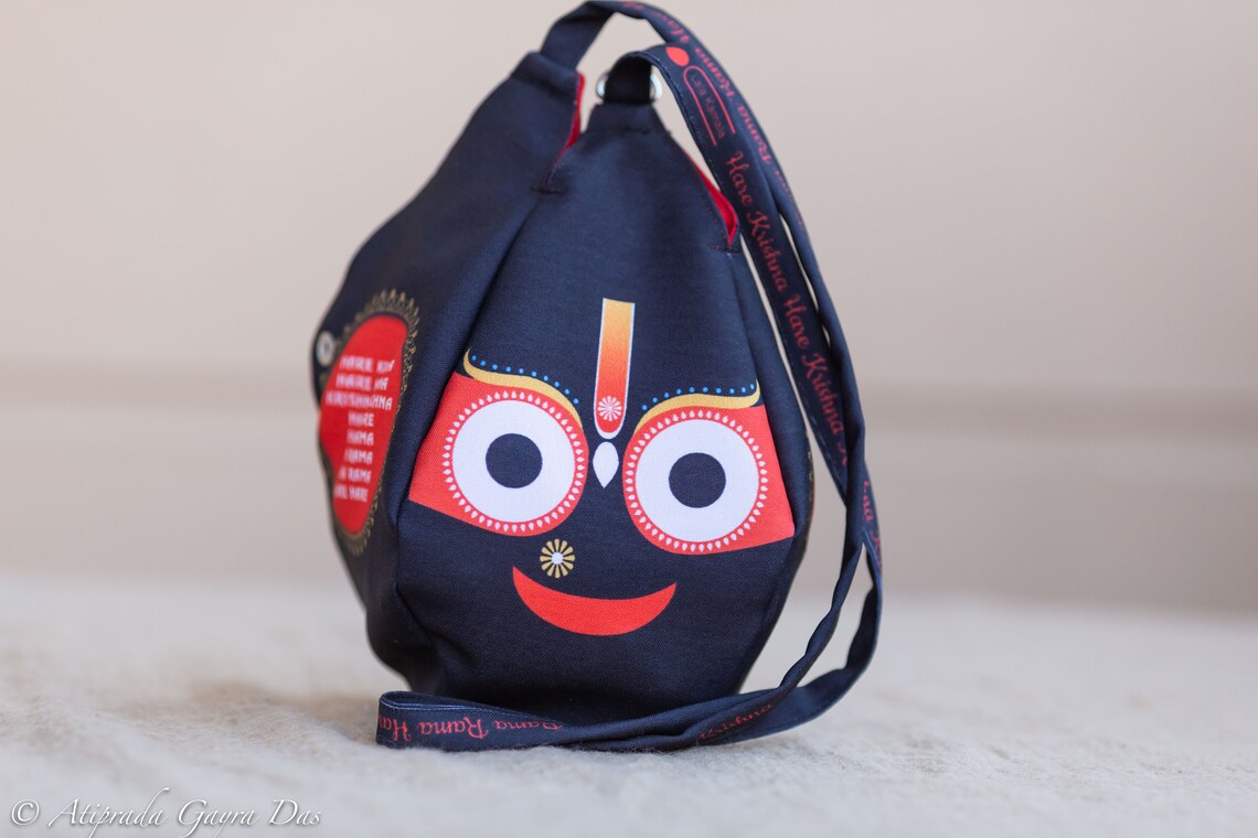 Jagannath Prayer bag with Zip pocket Japa Mala bag/krishna Etsy