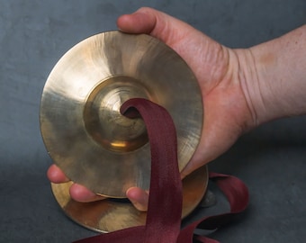 Small size (5 inch) high-quality cymbals for kirtan, spiritual music
