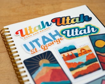 Utah Sticker Pack: Mountain & National Parks Typography