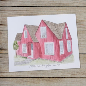 11x14&quot; Custom Home Watercolor Painting / Custom House Watercolor Painting / Custom Home Illustration