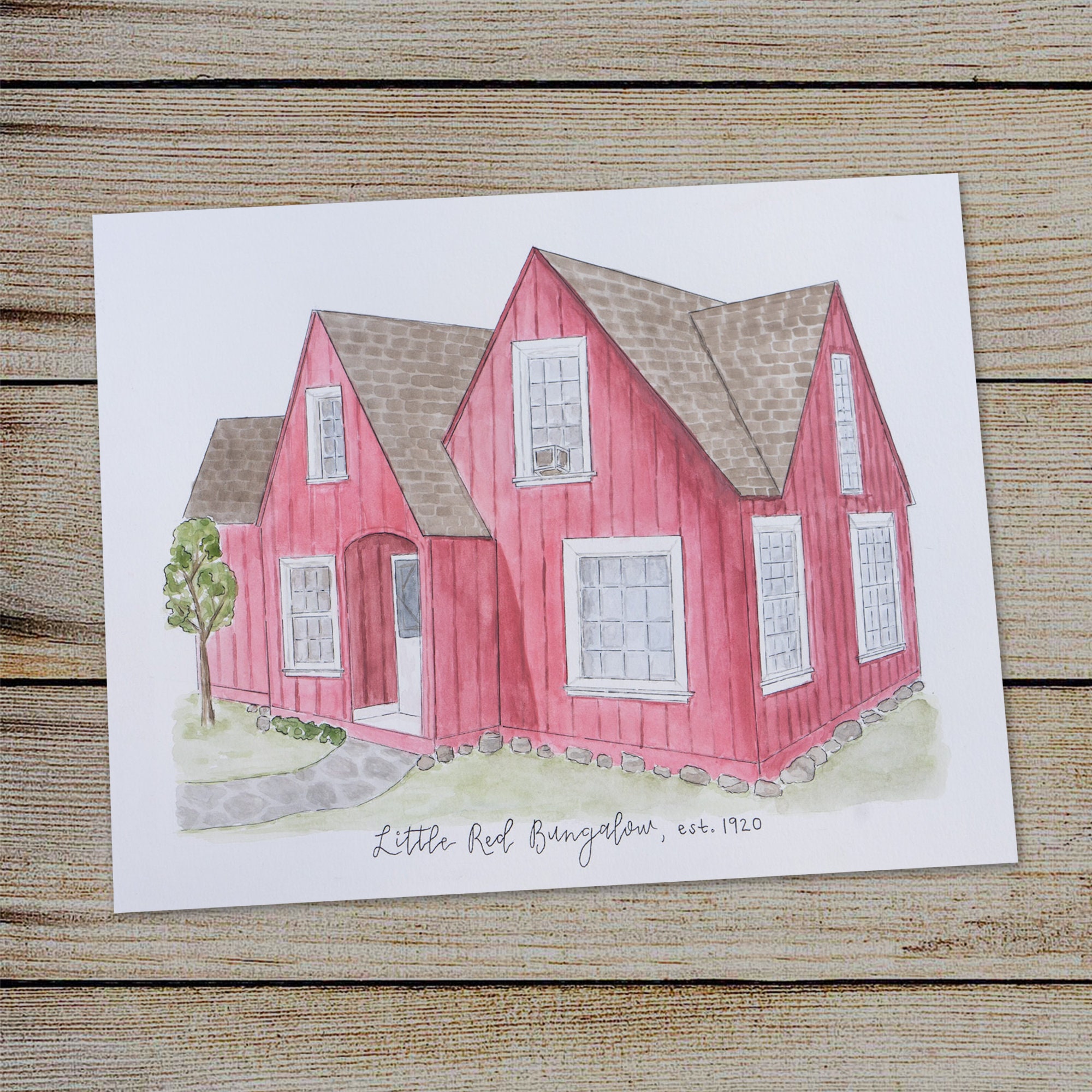11x14 Custom Home Watercolor Painting / Custom House Etsy
