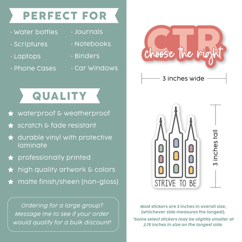 LDS Create Your Own Sticker Pack LDS Stickers for Missionary, Youth, Primary Children Latter Day Saint Missionary Gift Baptism Gift image 4