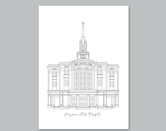 Payson Utah Temple Kunstdruck (Digital Download)