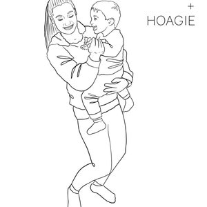 Custom Line Art Portrait: Personalized Minimalist Illustration (Physical Print) image 10