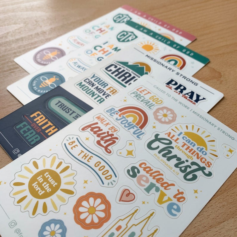 LDS Sticker Sheets LDS Stickers for Missionary Youth - Etsy