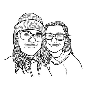Custom Line Art Portrait: Personalized Minimalist Illustration (Physical Print) image 3