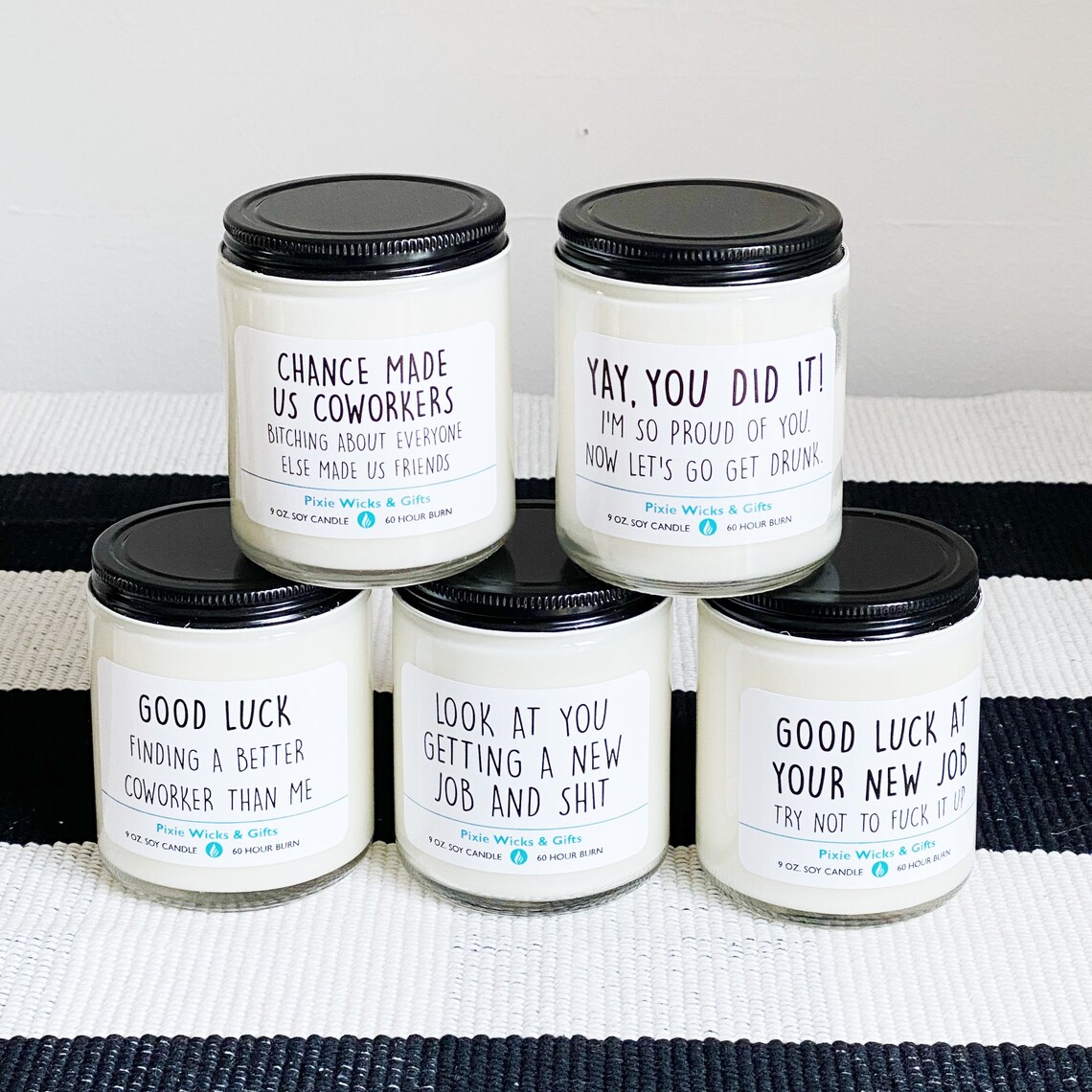 Chance Made Us Coworkers New Job Candle Funny Candle Etsy