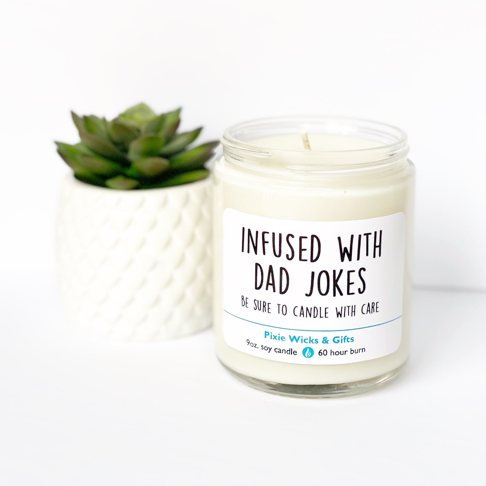 Infused With Dad Jokes Funny Soy Candle for Dad Father's Etsy
