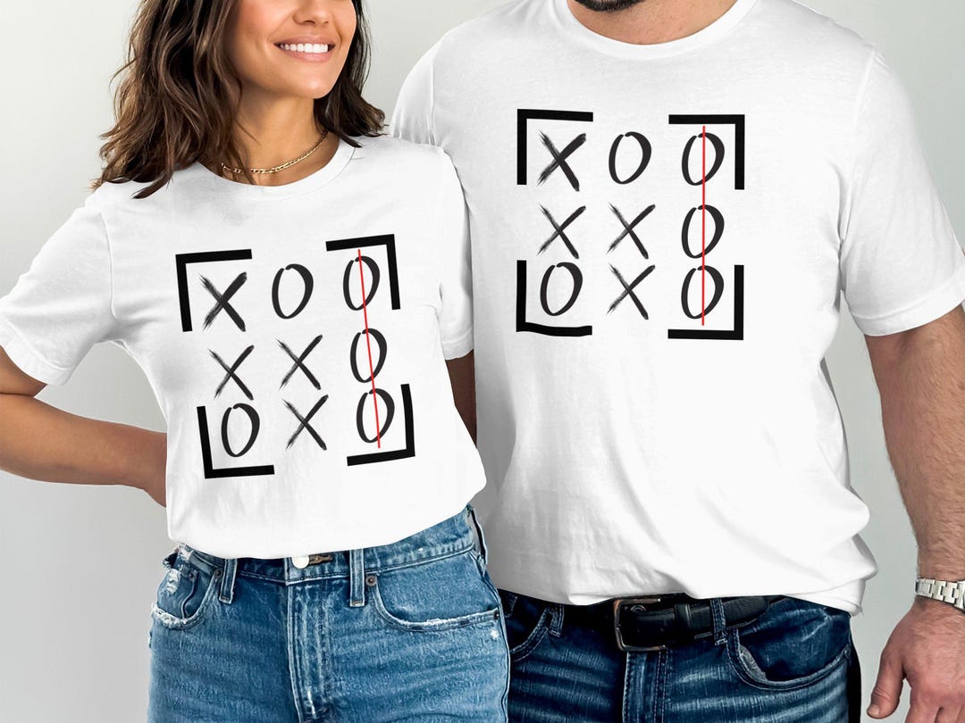 Fun Tic Tac Toe T-shirt, Unique Gamer Tee, Casual Graphic Shirt, Tic