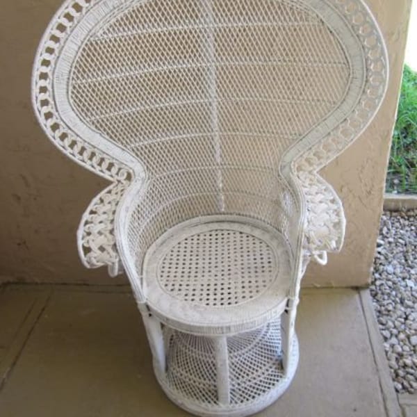 Peacock Wicker Chair Etsy