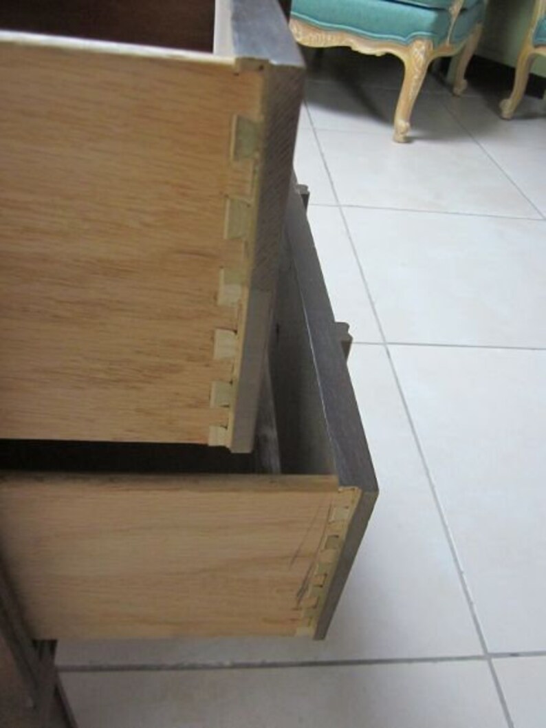 One Vintage Solid Wood Nightstand by Bassett Gunstock Two Etsy