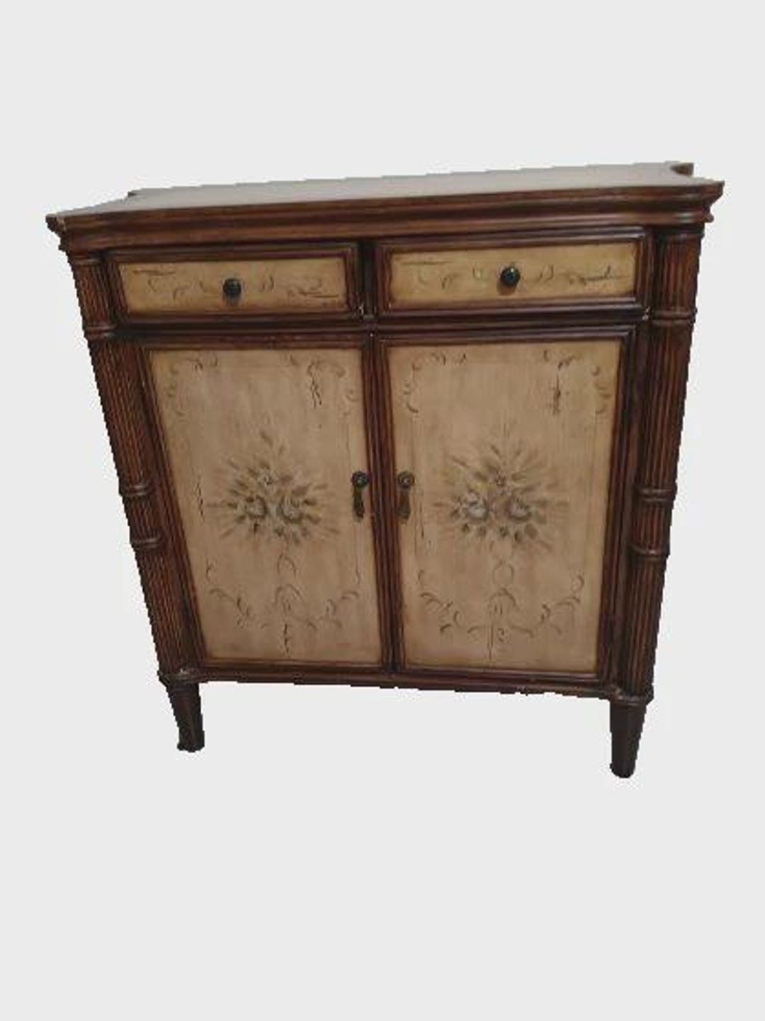 Island British Colonial Style Console Table Sideboard Server Cabinet ...