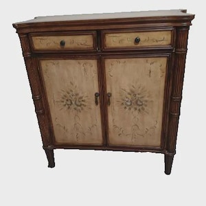 Island British Colonial Style Console Table Sideboard Server Cabinet Wood Paint