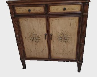 Island British Colonial Style Console Table Sideboard Server Cabinet Wood Paint