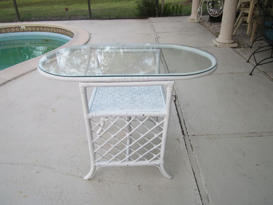 Bamboo Rattan Set Oval Table Two Chairs Honeymoon Set Etsy UK