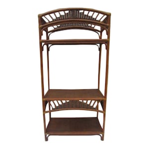 Tommy Bahama Style Bamboo Rattan Entertainment Center Dark Color