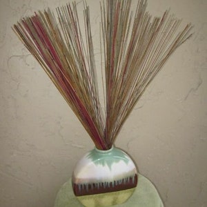 African Multi Color Porcelain Vase With Bamboo SticksShipping Is Not Free