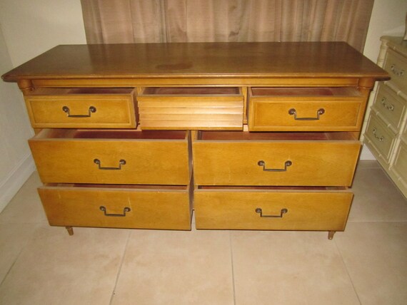 Vintage Bassett Furniture 7 Drawer Dresser Circa 1950 S Does Not Include Shipping