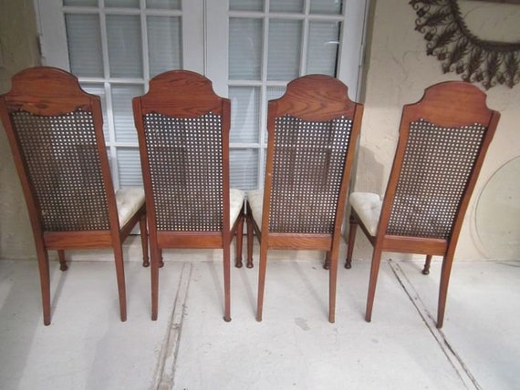 Antique dining chairs with cane seats deals