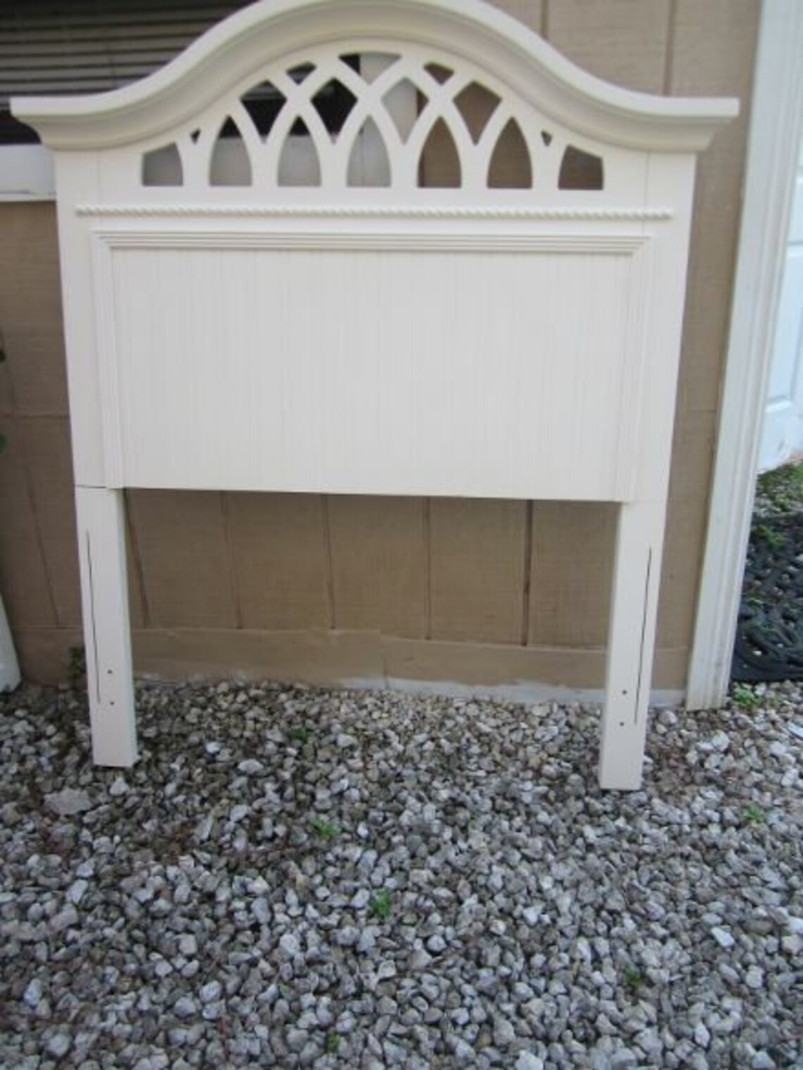 Twin Headboard White Cottage Coastal Wood Styleshipping is Not Included Etsy