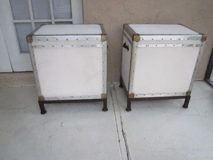 White cheap trunk nightstand
