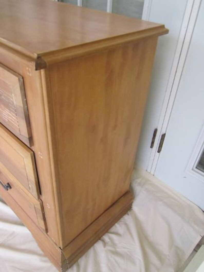 Solid Wood Dresser Natural Washed Wood Santa Fe Style 7 Etsy