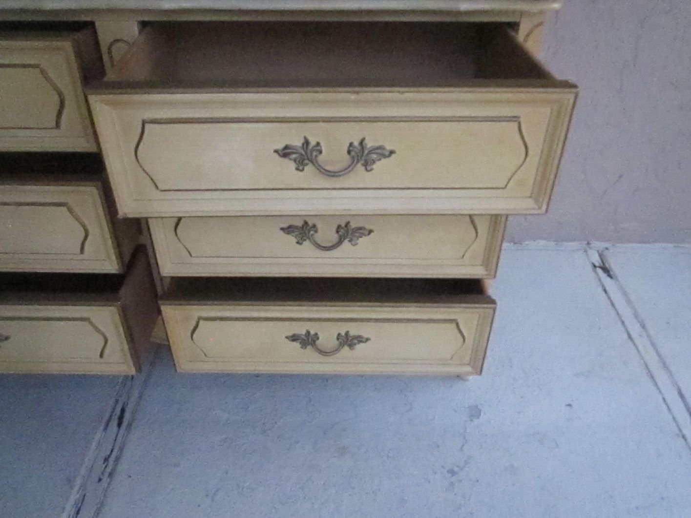 French Provincial Wood 6 Drawer by Henry Link Pale Yellow Shipping