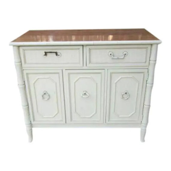 Lenoir House Style Hollywood Regency Faux Bamboo Buffet Server