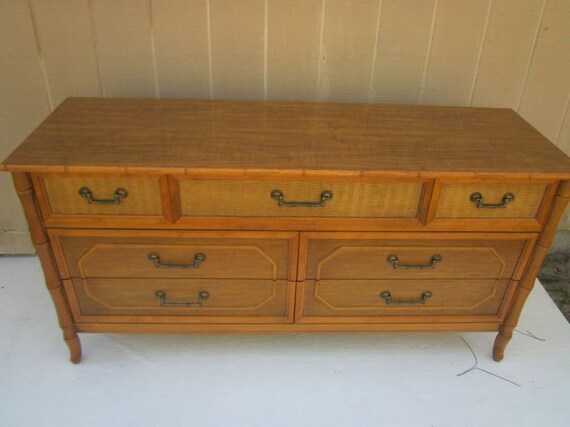 Broyhill faux bamboo dresser deals