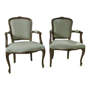 French Louis XV By Andre Original Arm Chair Upholstered Beige Seat Carved Wood Shipping Is Not Free