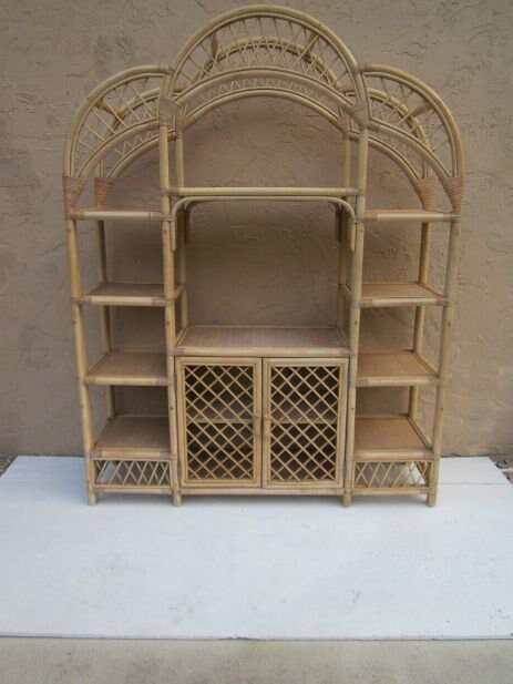 Wicker on sale entertainment center